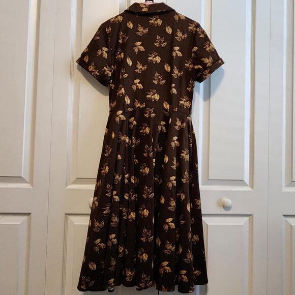 Collectif Fall Leaves Caterina Swing Dress - Picture 7 of 8